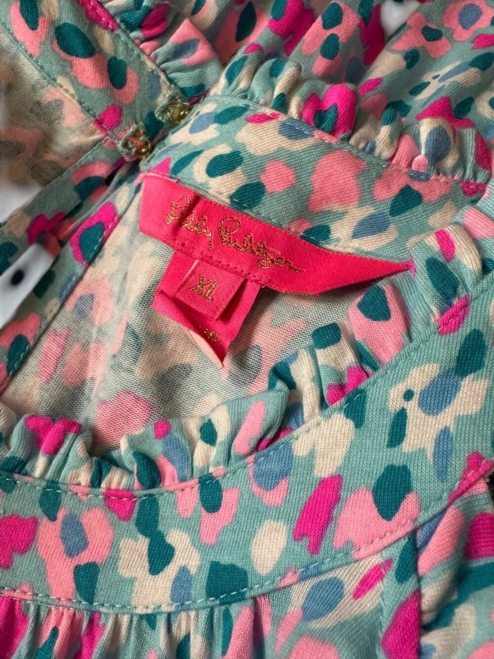 Lilly Pulitzer JERRICA Tiered Mini Dress Multi HOTTIE DOTTIE XL $118 NEW w/Tags - Picture 4 of 7